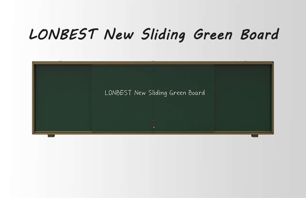 Frameless sliding chalkboards